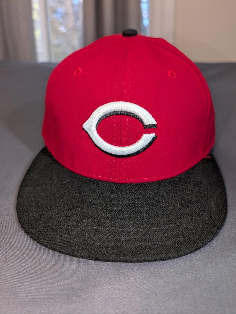 New Era 59FIFTY Cincinnati Reds MLB Fitted Cap Hat Red/Black Size 7 1/4
